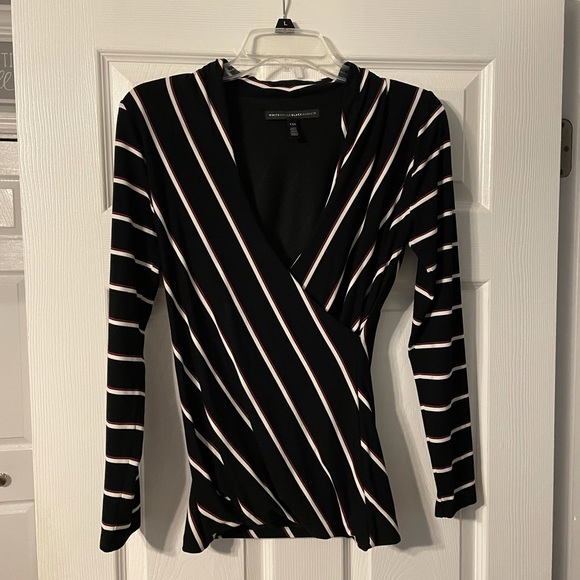 White House Black Market long sleeved wrap top - Picture 1 of 7